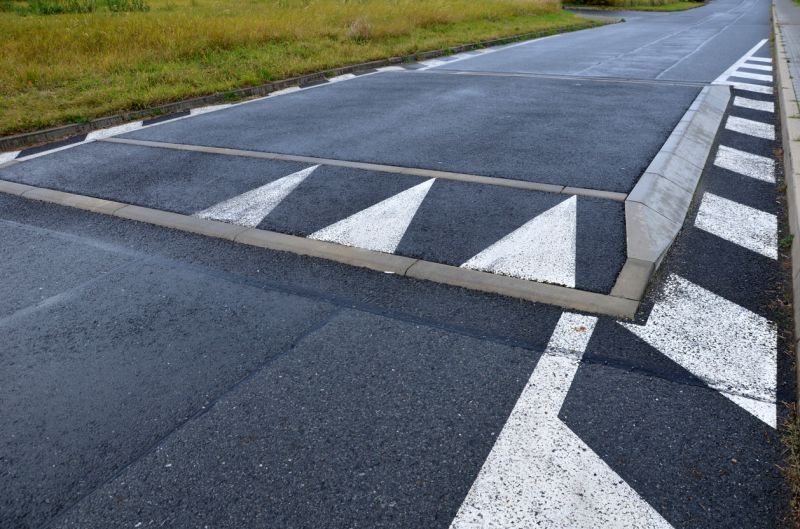 Asphalt Speed Bump Installation