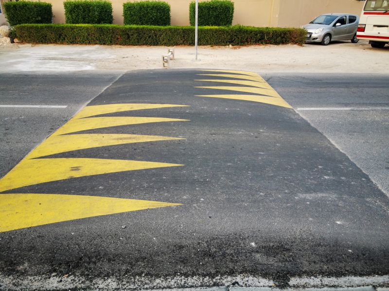 Asphalt Speed Bump Installation